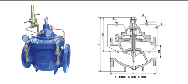 MK体育800X压差旁通平衡阀结构图