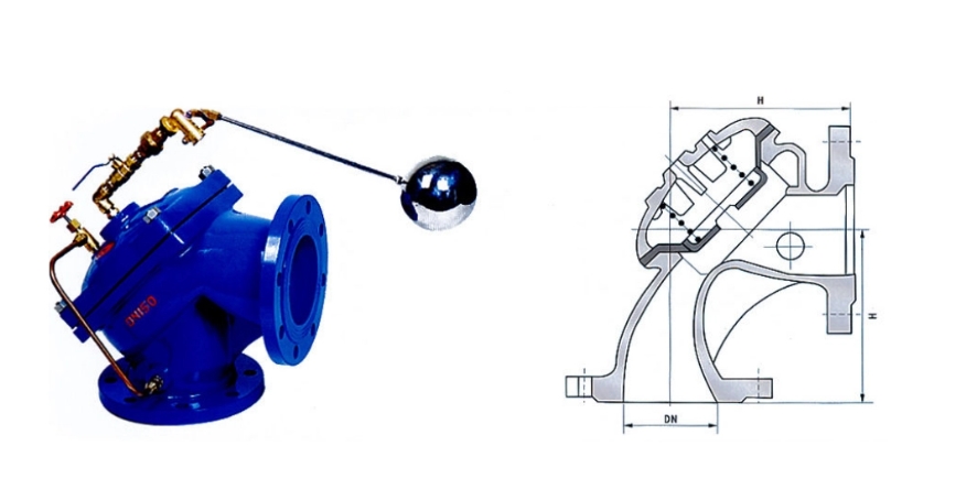 MK体育角型定水位阀100A结构图
