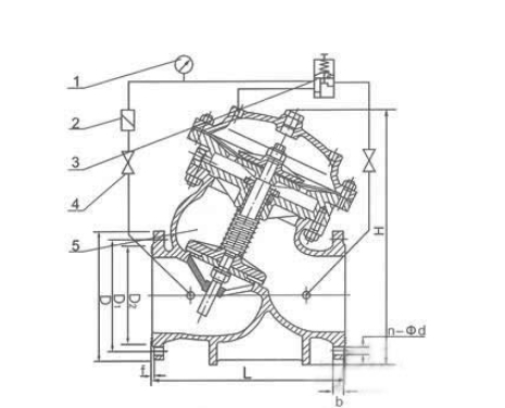 MK体育活塞式安全泄压阀AX742X结构图